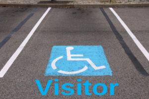 Visitor disabled parking space