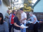 Carole with 5 of her family at a BBQ at her 2007 family reunion.