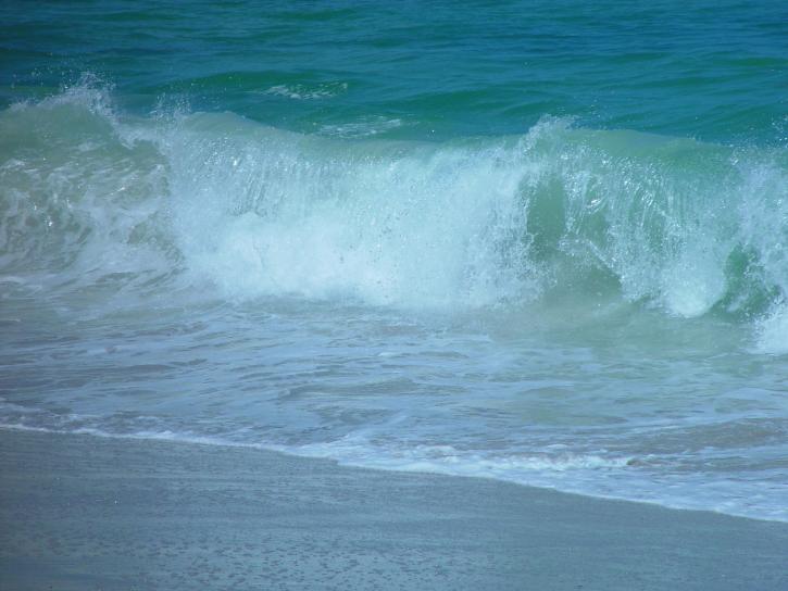 Ocean waves at the beach.
