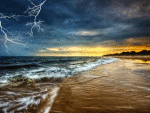 storm at beach