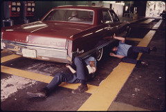 mechanics working on pickup