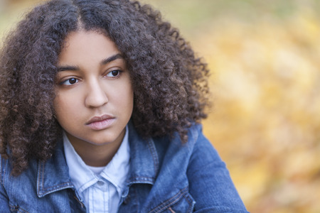 Sad young woman.