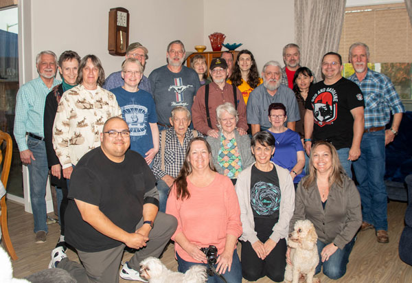 Group of 22 adults at Carole's family reunion.